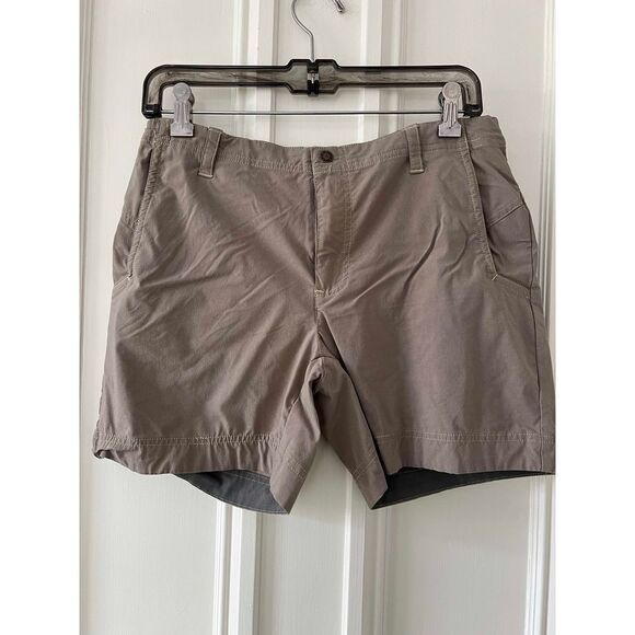 Sahalie khaki brown nylon shorts 8 - Picture 1 of 4